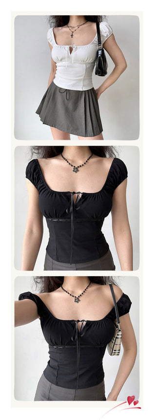 hollow square neck