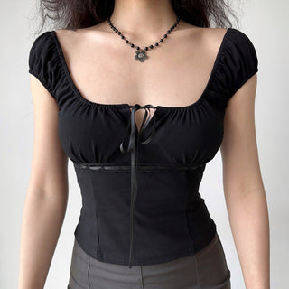 hollow square neck