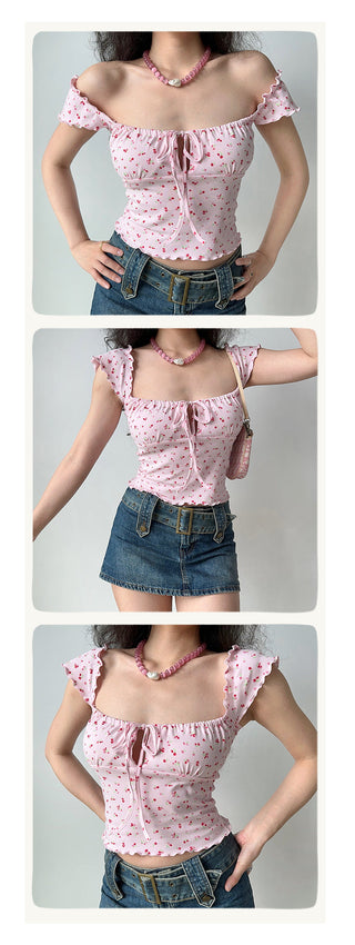 pink floral Top