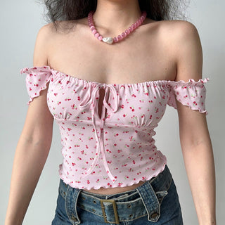 pink floral Top