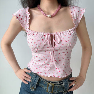pink floral Top