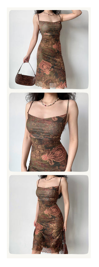 cross collar skirt