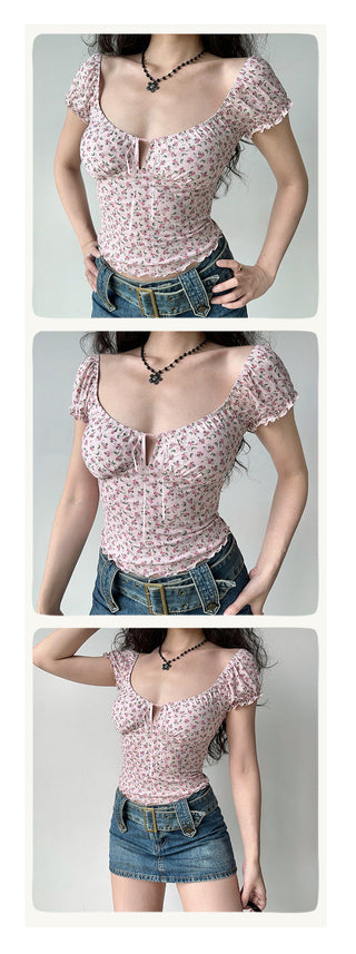 lace-up bubble sleeve
