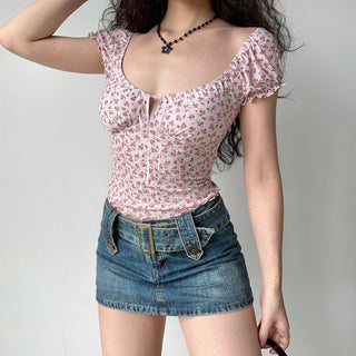 lace-up bubble sleeve