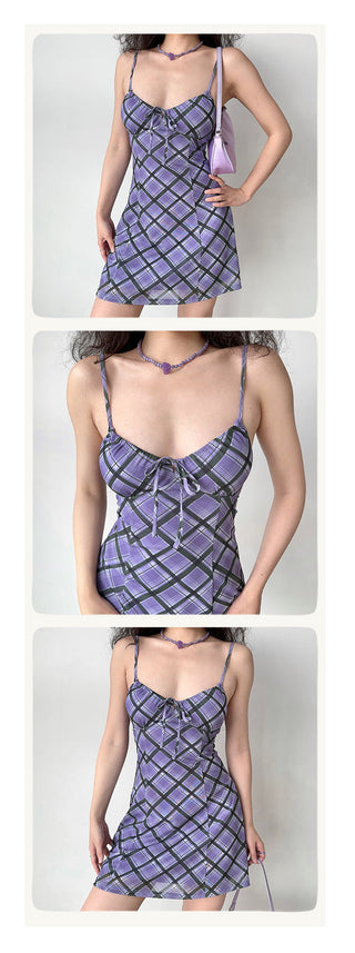 plaid sling dress