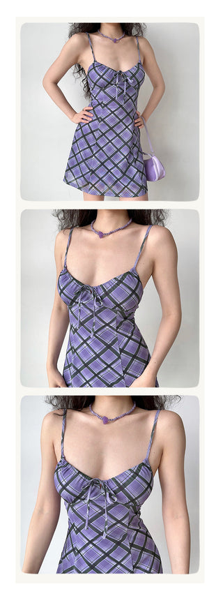 plaid sling dress