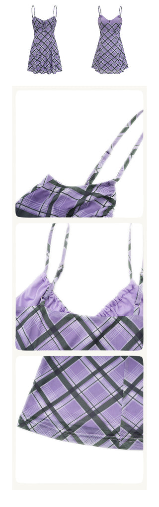 plaid sling dress
