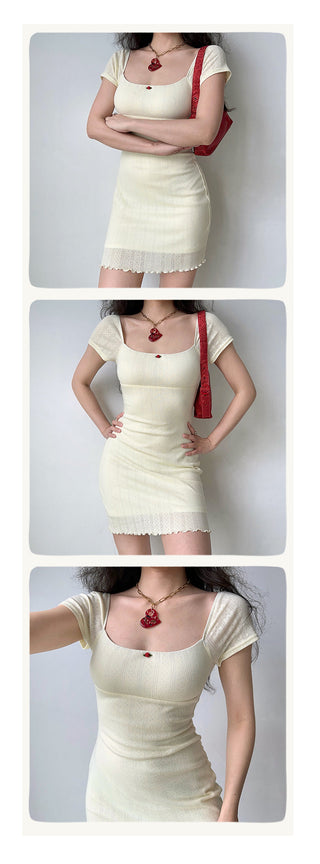 jacquard square dress