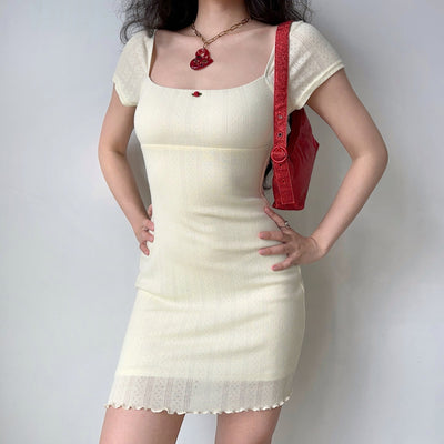 jacquard square dress