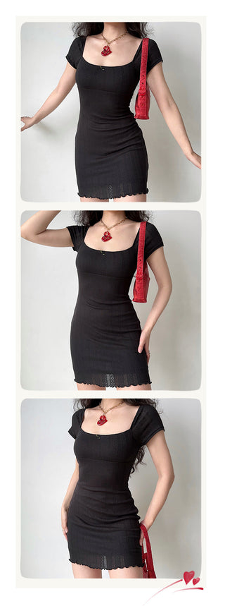 jacquard square dress