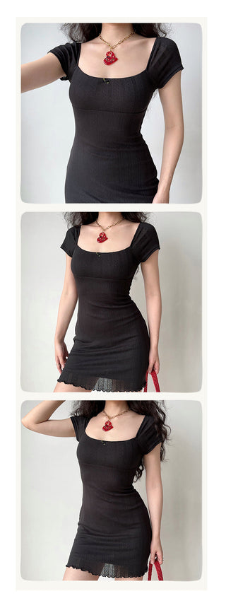jacquard square dress