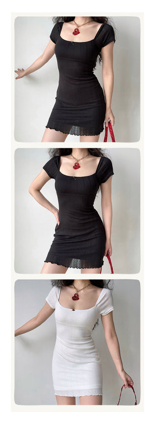jacquard square dress