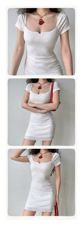 jacquard square dress