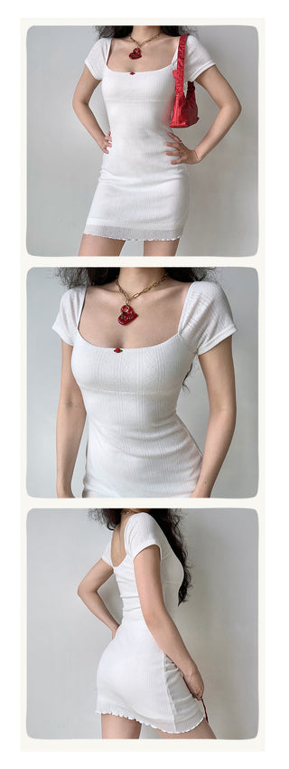 jacquard square dress