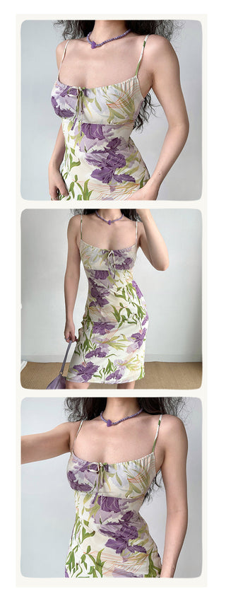 floral suspender skirt