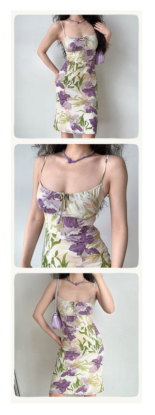 floral suspender skirt