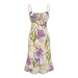 floral suspender skirt