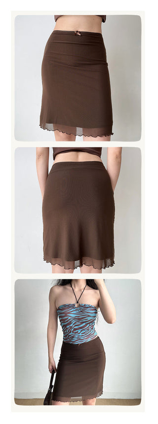 lace mesh skirt