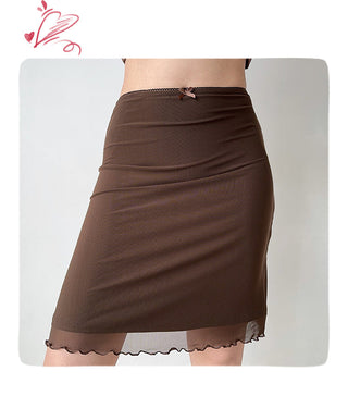 lace mesh skirt