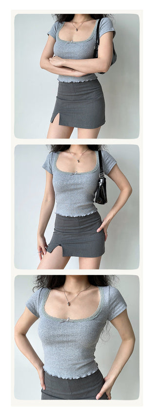 sunken stripe Top