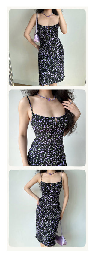 floral strap skirt
