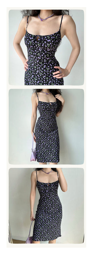 floral strap skirt