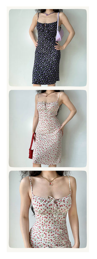 floral strap skirt