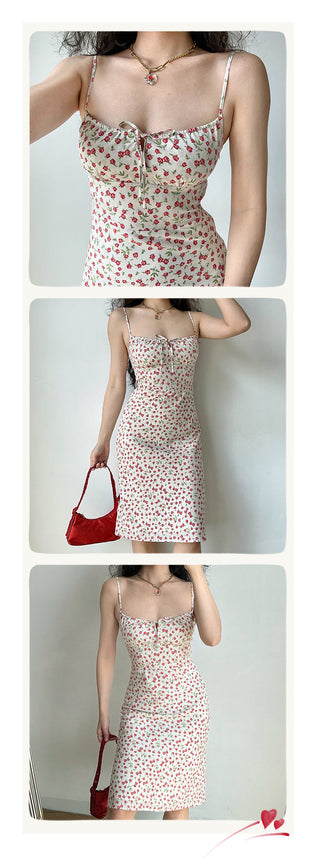 floral strap skirt