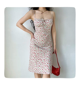 floral strap skirt