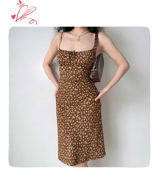 floral strap skirt