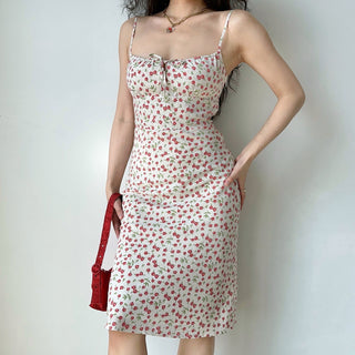 floral strap skirt