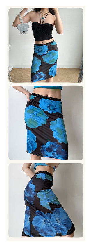 flower print skirt