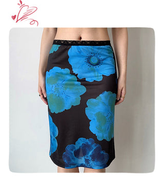 flower print skirt