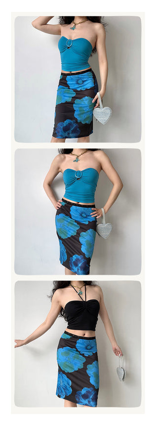 flower print skirt
