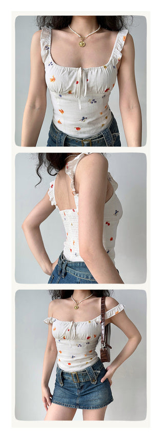 flower strap camisole