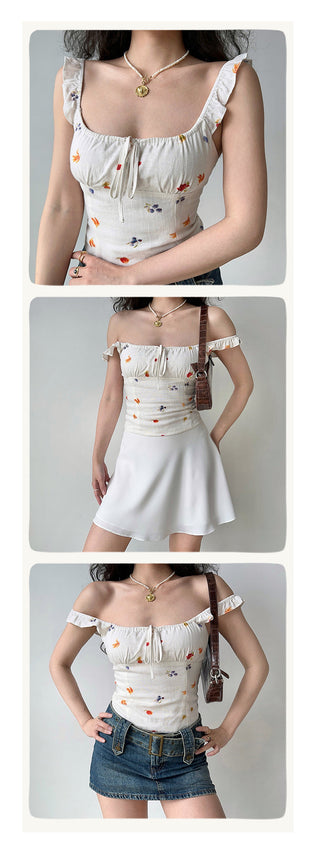 flower strap camisole