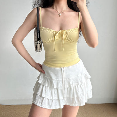pleating strap camisole