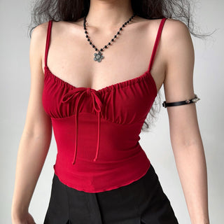 pleating strap camisole