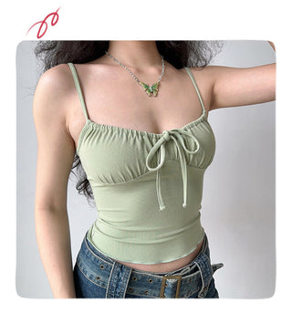 pleating strap camisole