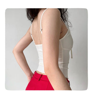 pleating strap camisole