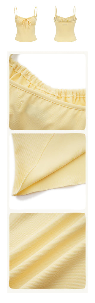 pleating strap camisole
