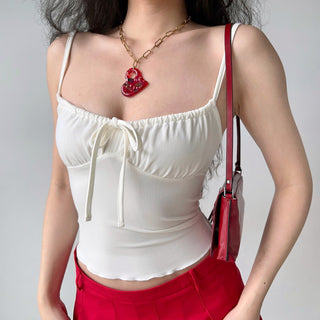 pleating strap camisole