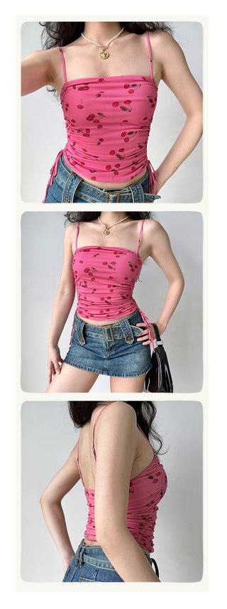 cherry pleat top