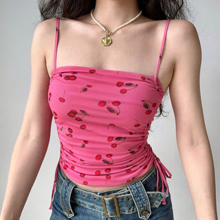 cherry pleat top