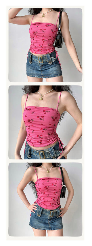cherry pleat top