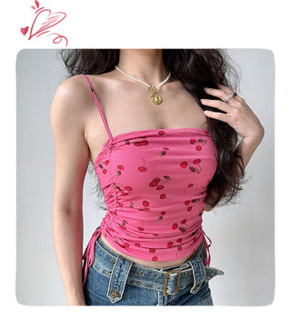 cherry pleat top