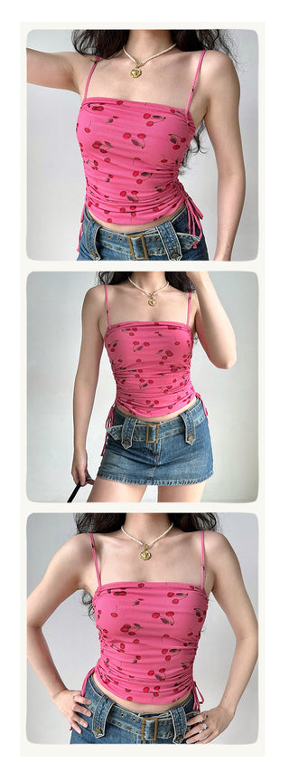 cherry pleat top