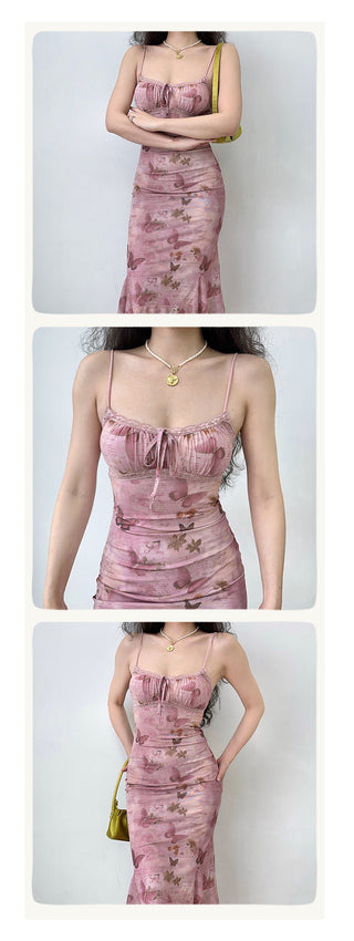 butterfly slip dress