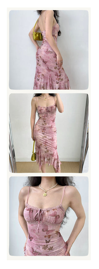 butterfly slip dress