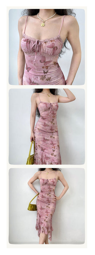 butterfly slip dress